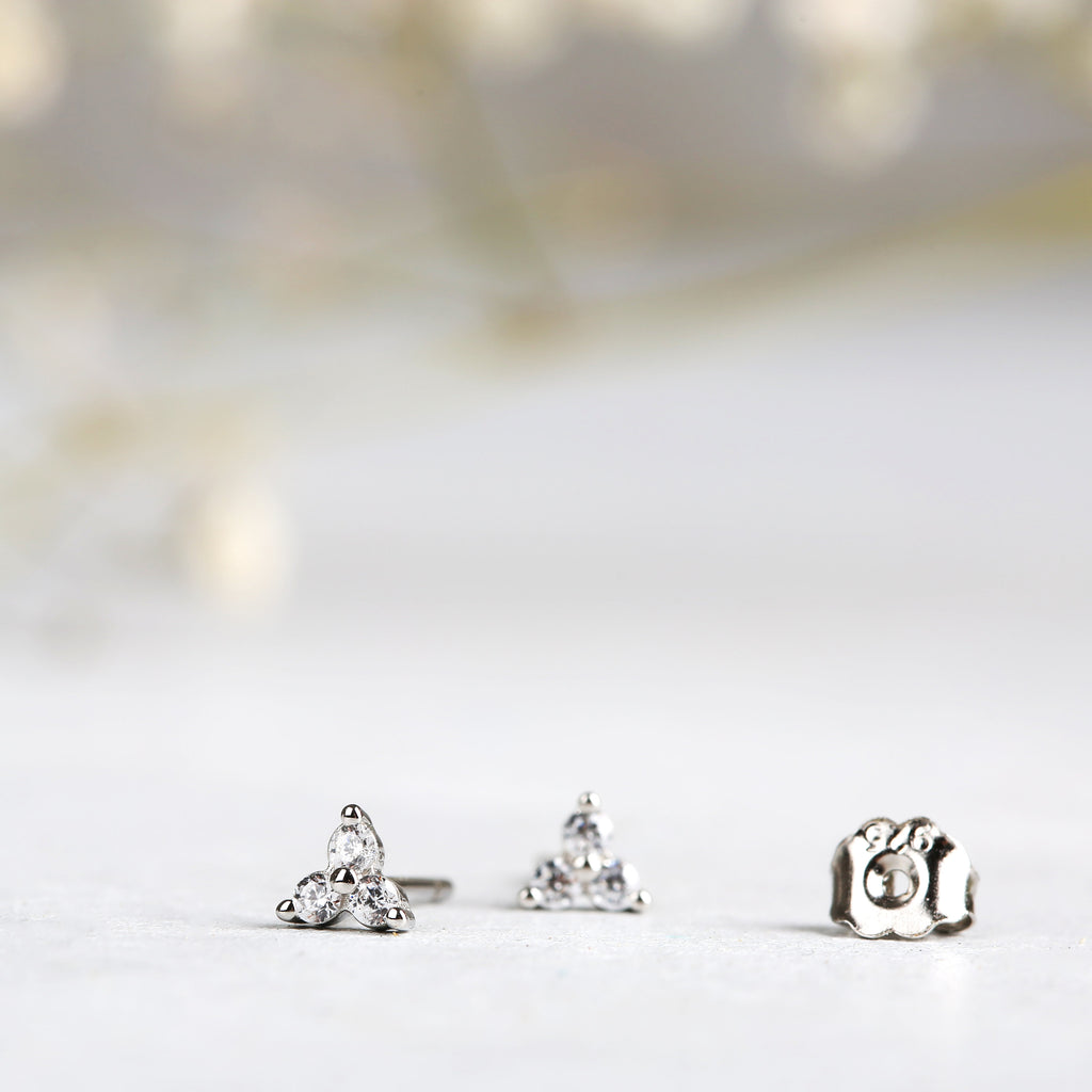 Tiny Flower Shape Stud Earrings