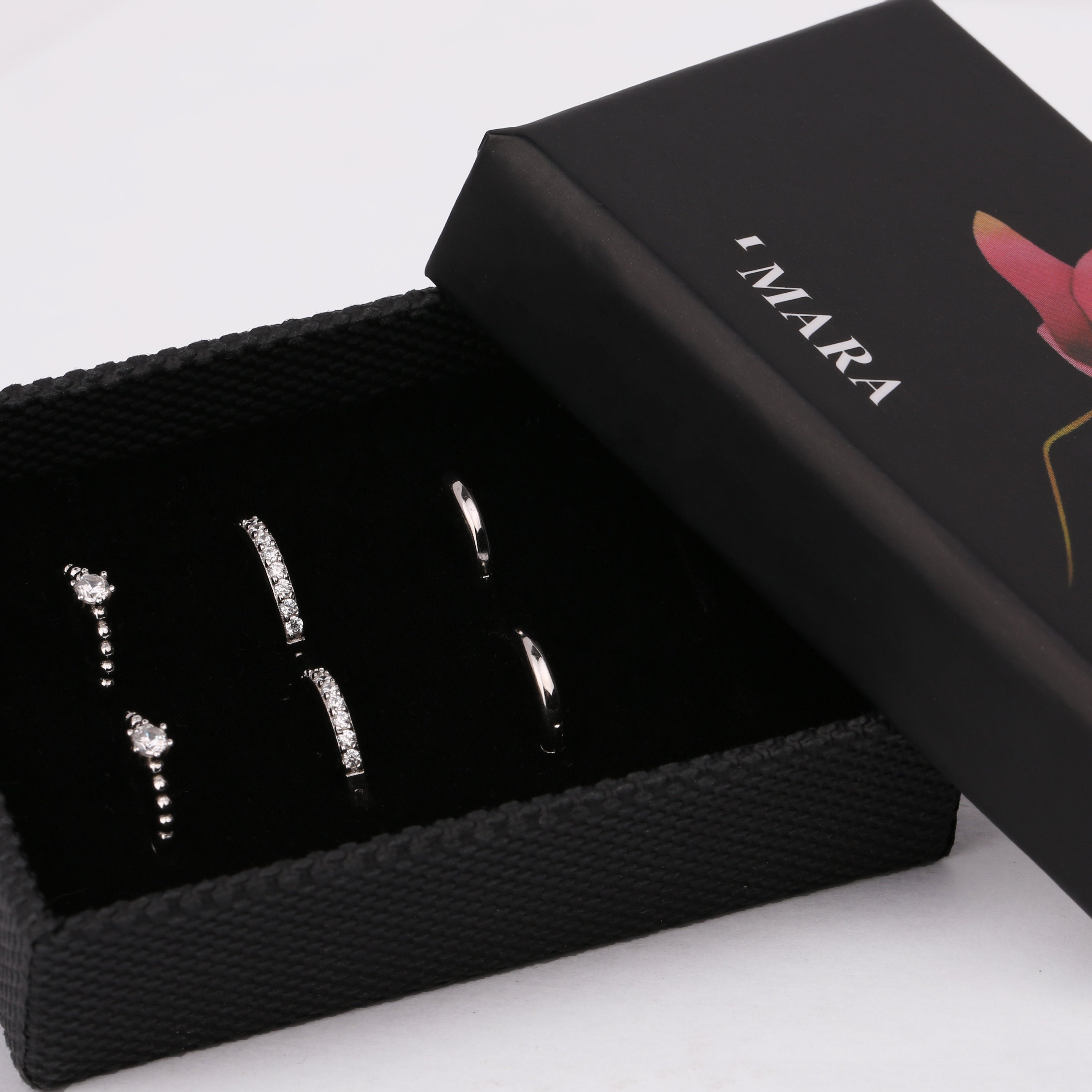 Thin Hoop Earrings Set