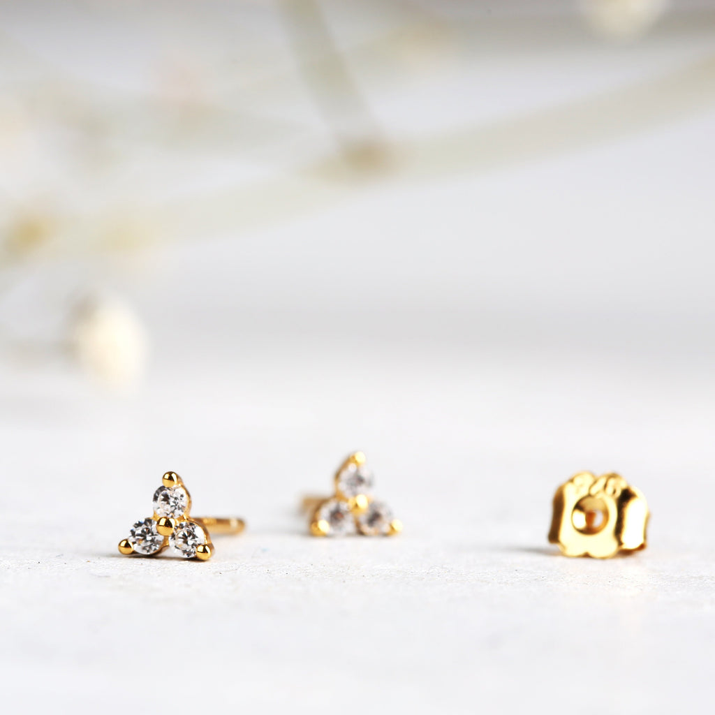 Gold Turquoise Charm Huggie Drop Hoop Earrings Set