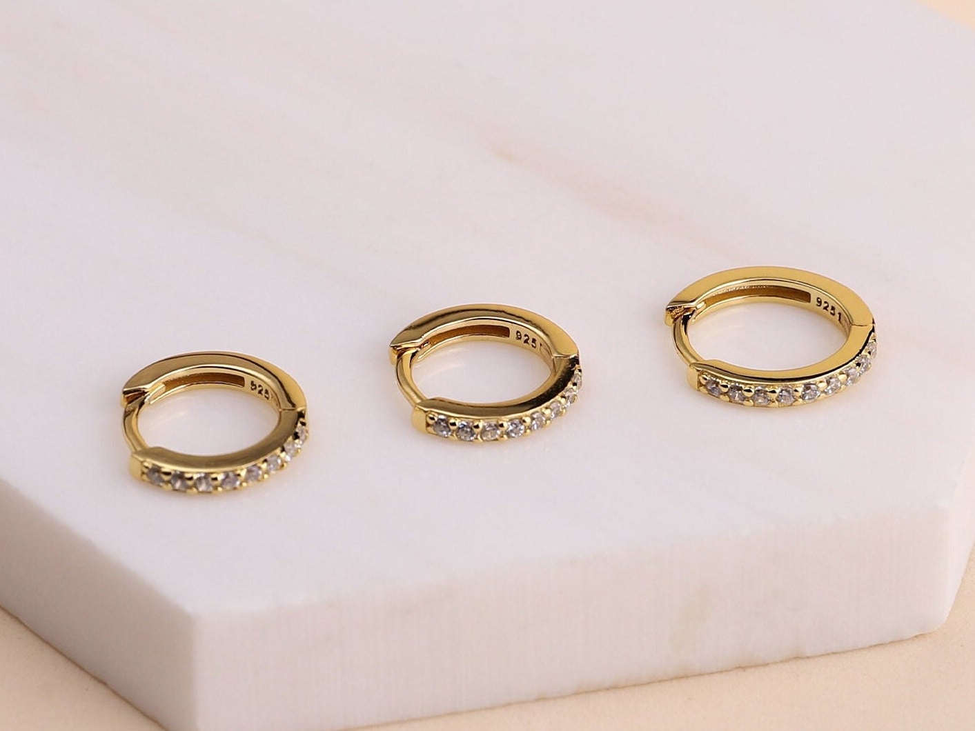 Dainty Huggie Hoop Earrings
