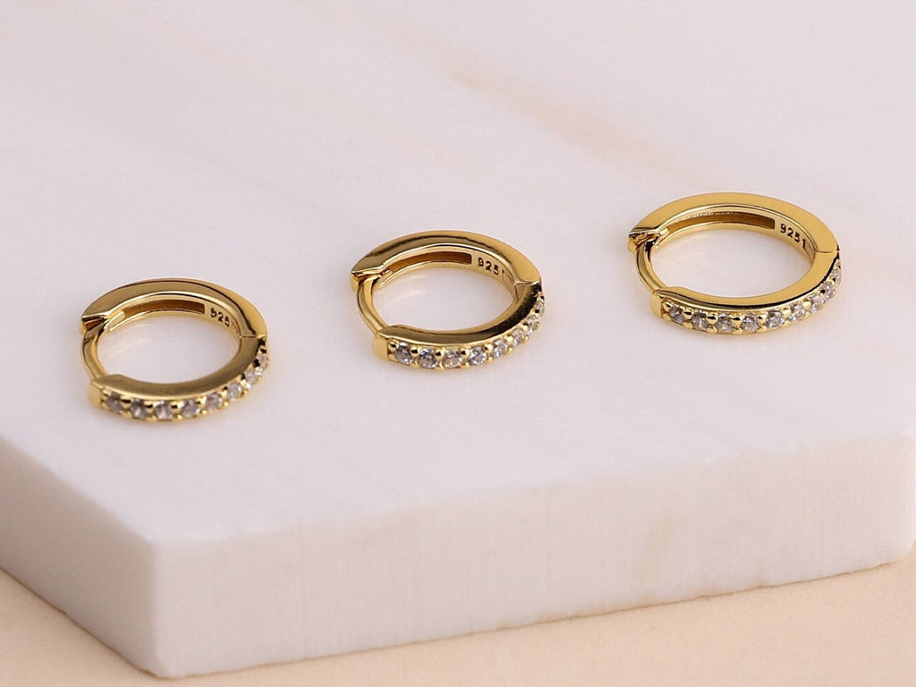 Tiny Gold Huggie Hoop Earrings