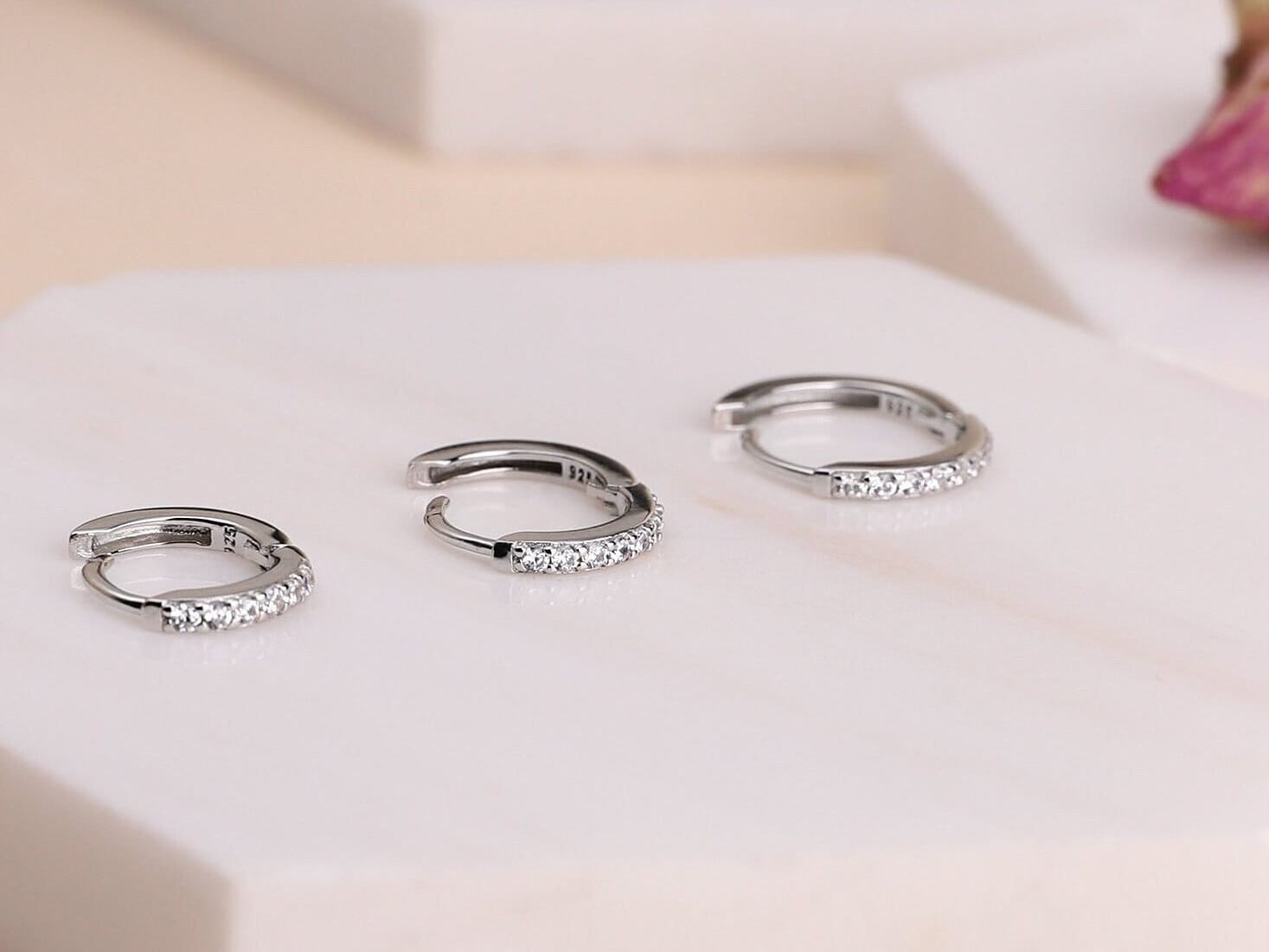 Dainty Huggie Hoop Earrings