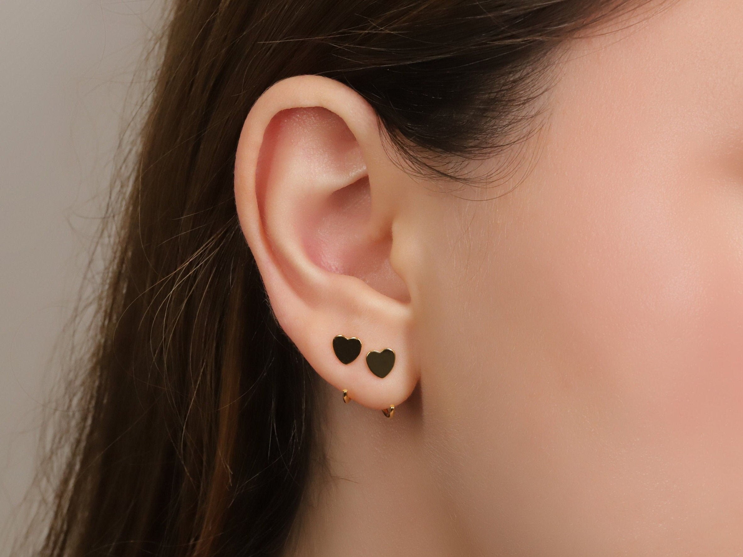 Heart Shape Open Hoop Earrings