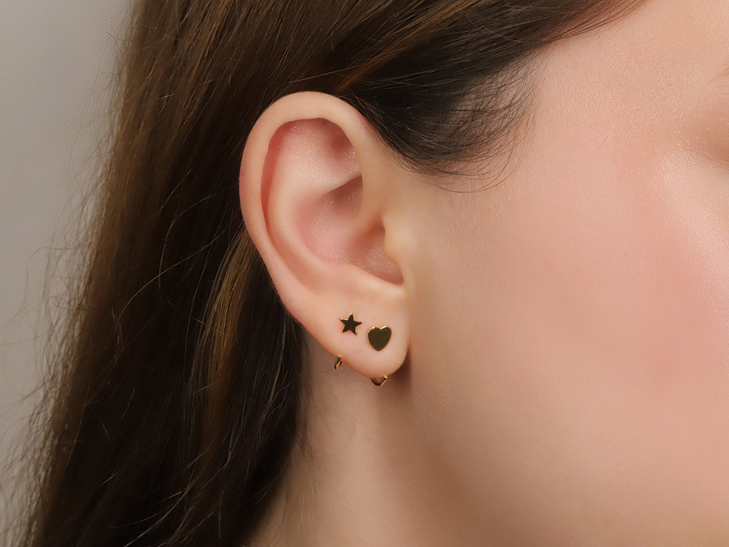 Heart Shape Open Hoop Earrings
