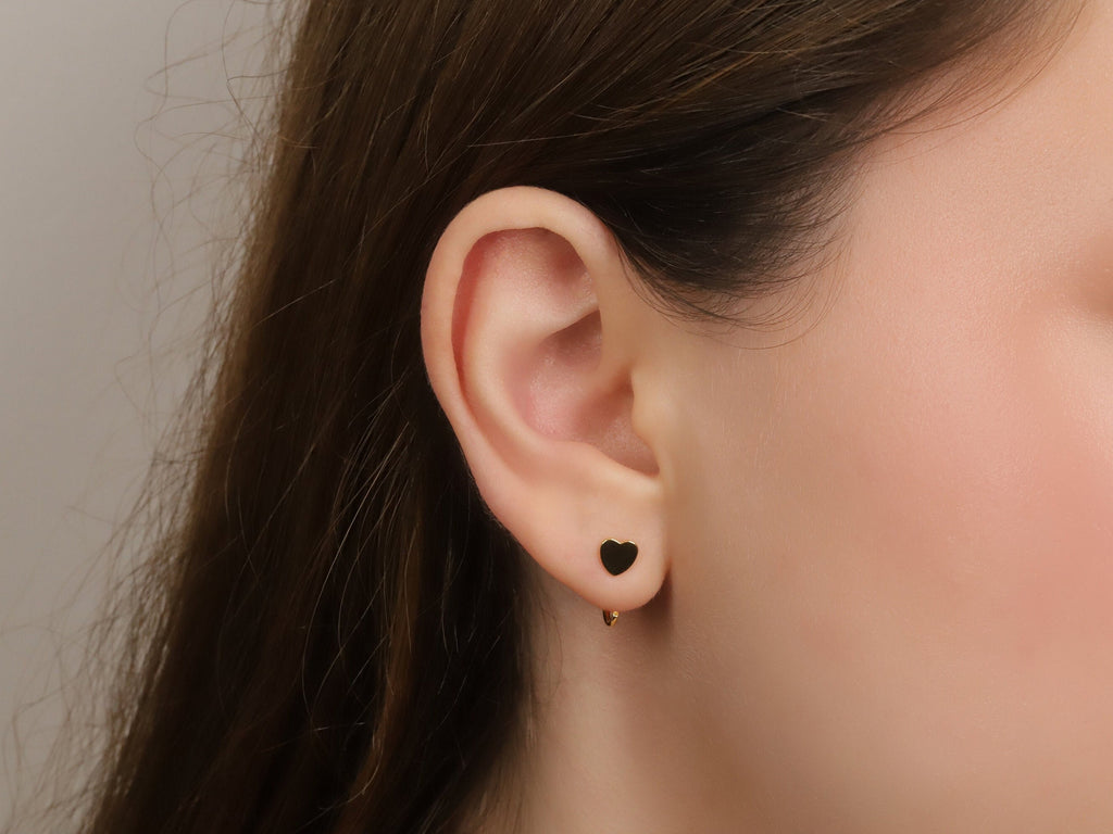 Heart Shape Open Hoop Earrings