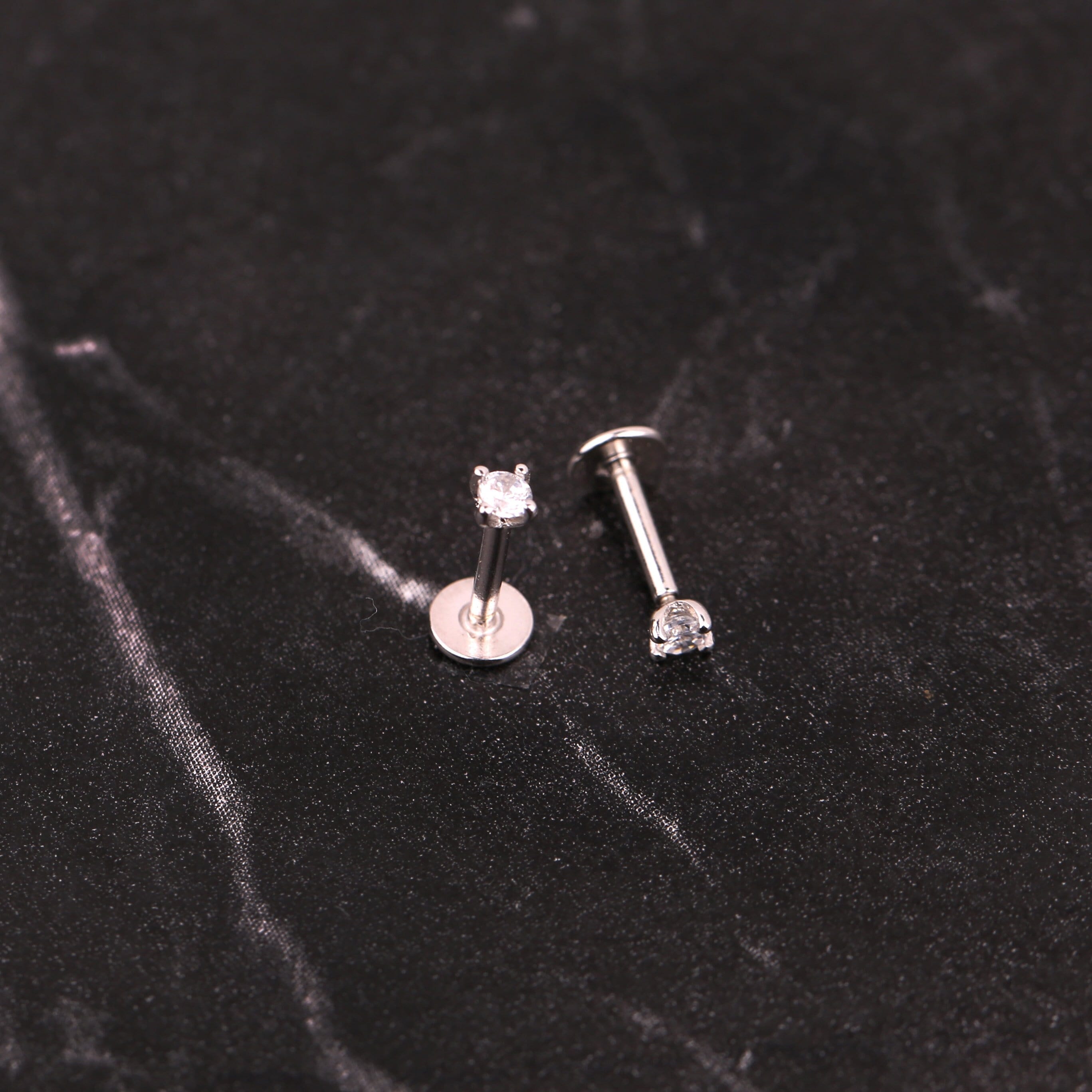 925 Sterling Silver Threadless Push Pin Labret Stud