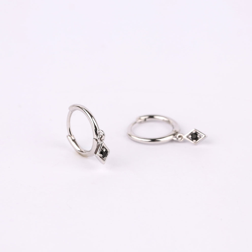 Turquoise Charm Hoop Earrings