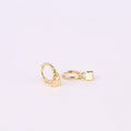 Padlock Dangle Drop Hoop Earrings
