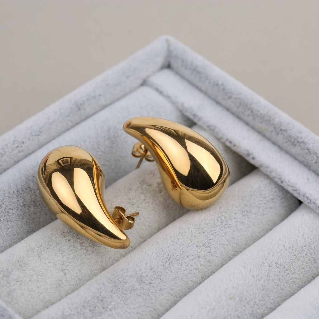 Chunky Teardrop Stud Earrings