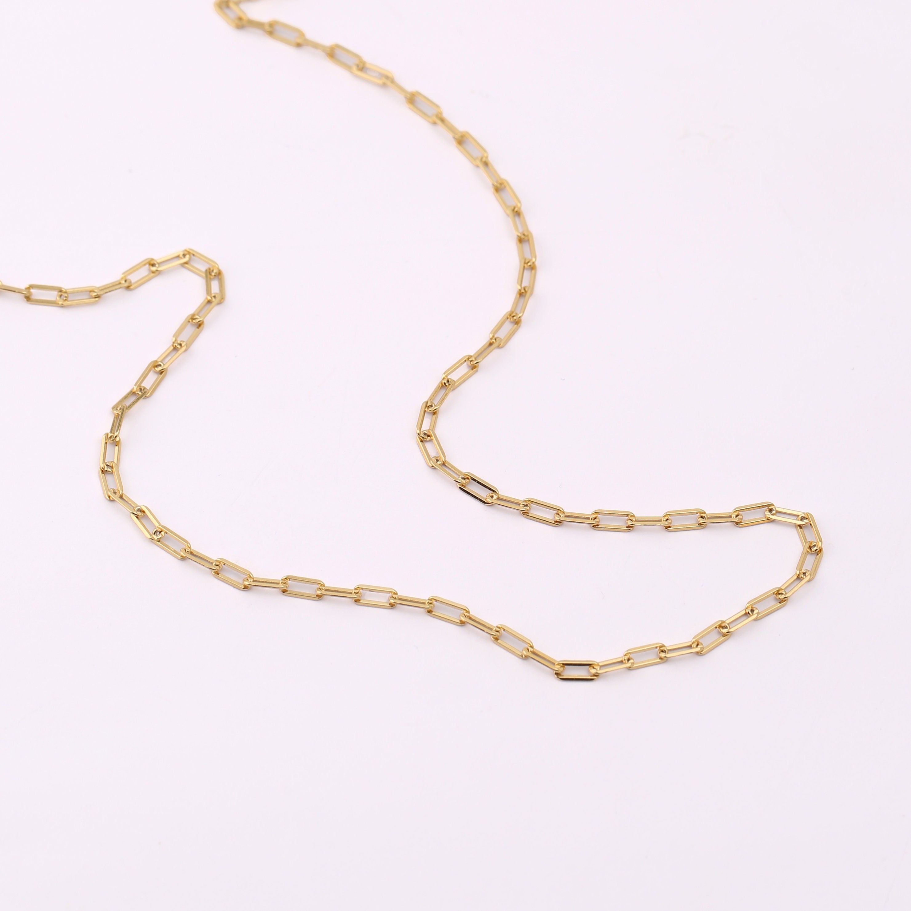 Gold Paperclip Chain Necklace
