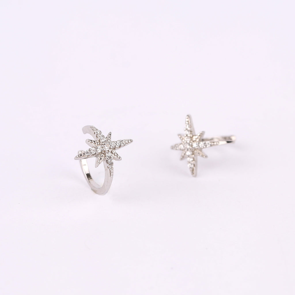 Starburst Ear Cuff Earring Non-Pierced