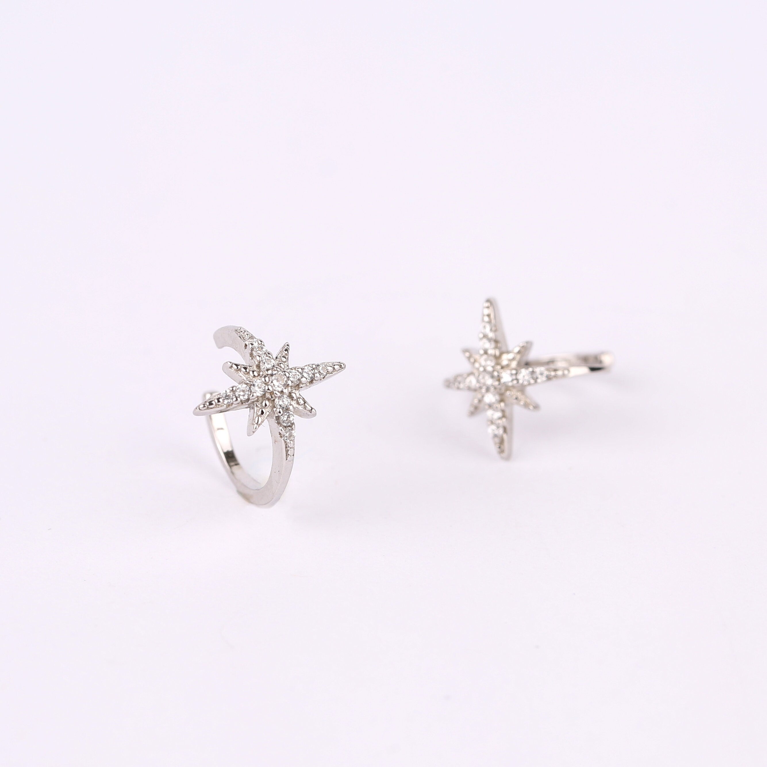 Starburst Ear Cuff Earring Non-Pierced