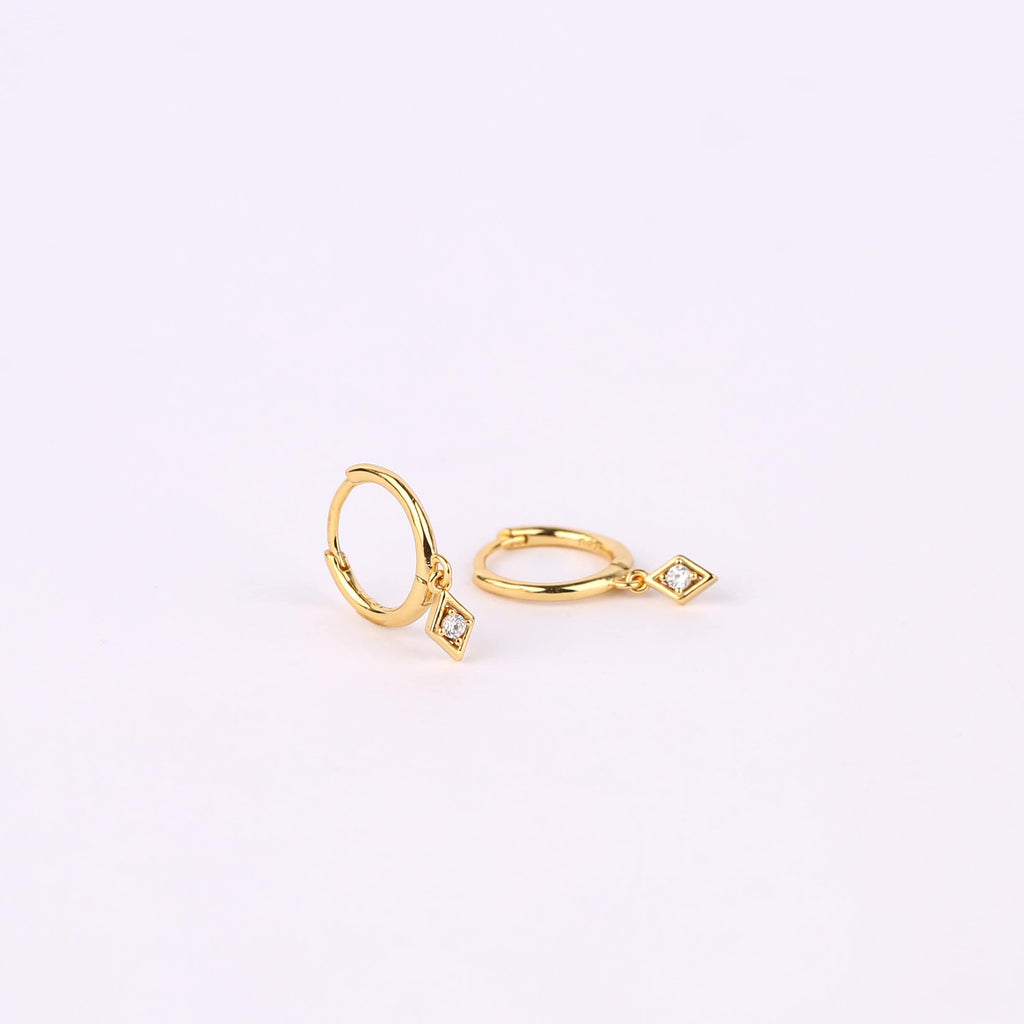 Turquoise Charm Hoop Earrings
