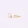 Turquoise Charm Hoop Earrings