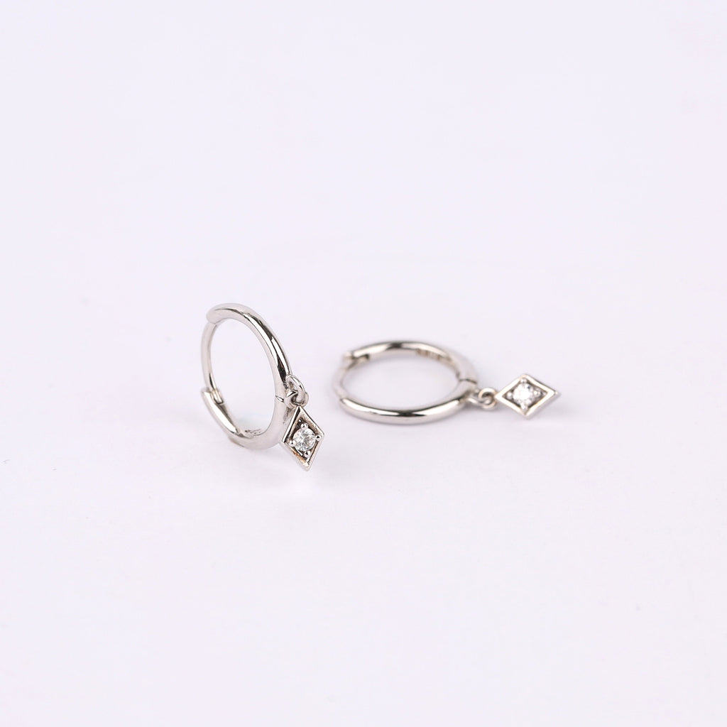 Turquoise Charm Hoop Earrings