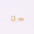 Baguette CZ Huggie Hoop Earrings