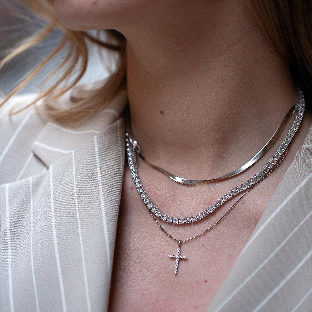 Gold Herringbone Necklace 3.3mm