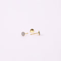Pave Disc Stud Earrings