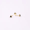 Triangle Shape Black Diamond Stud Earrings