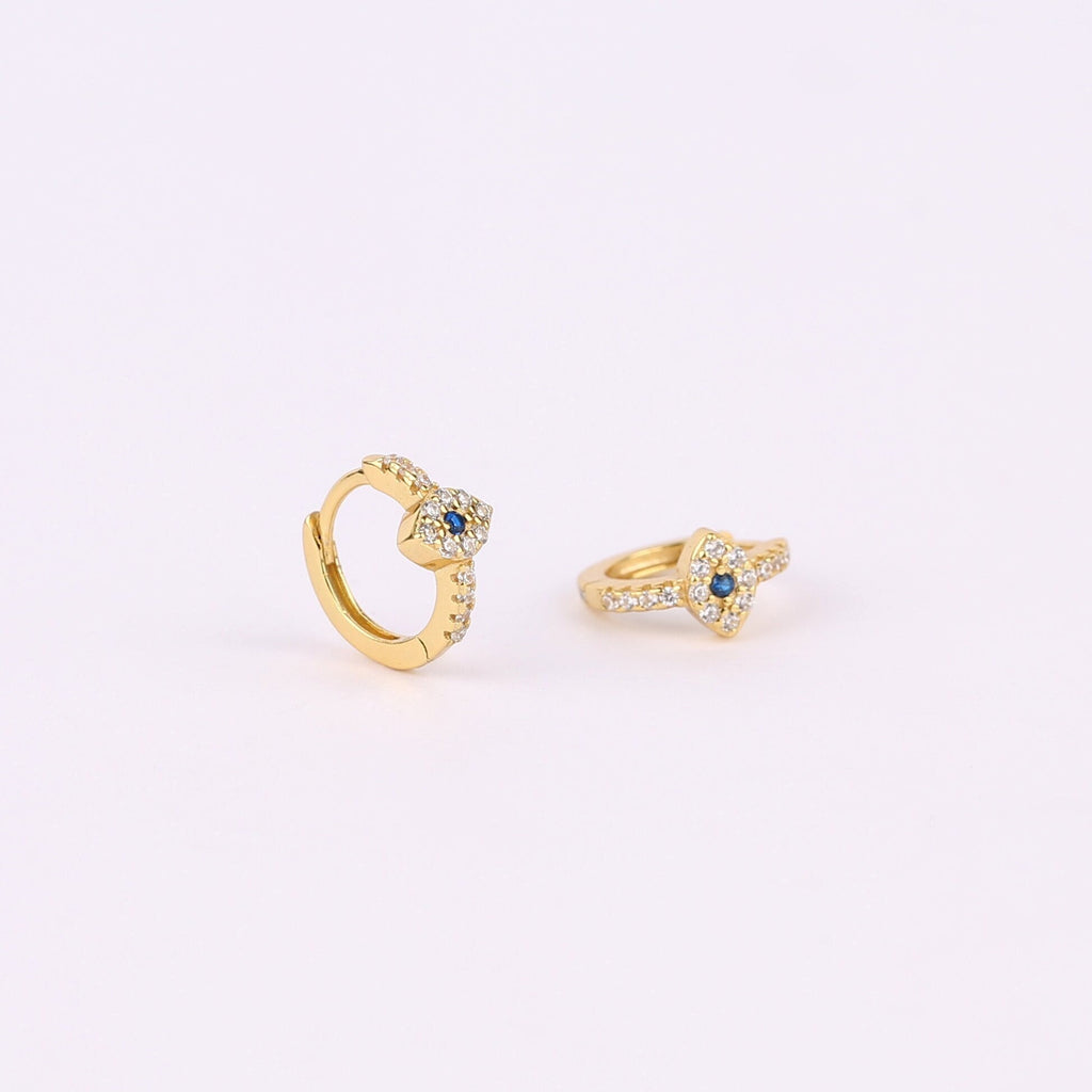 Evil Eye Huggie Hoop Earrings