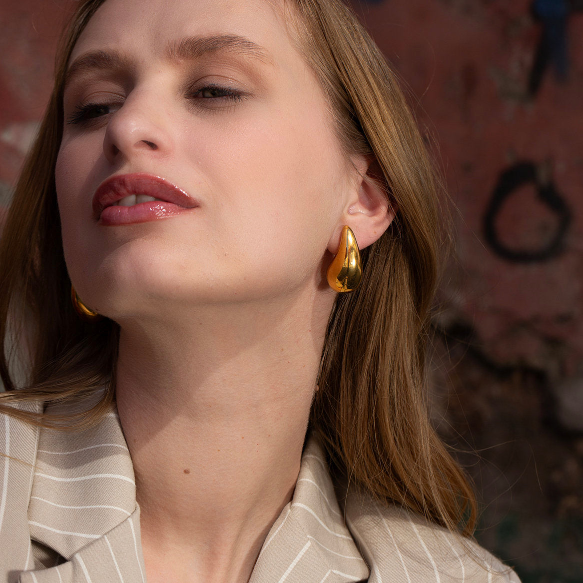Chunky Teardrop Stud Earrings
