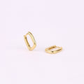 Gold Link Huggie Hoop Earrings