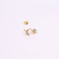 Mismatched Tiny Moon and Star Stud Earrings