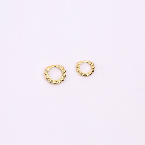 Beaded Huggie Hoop Earrings