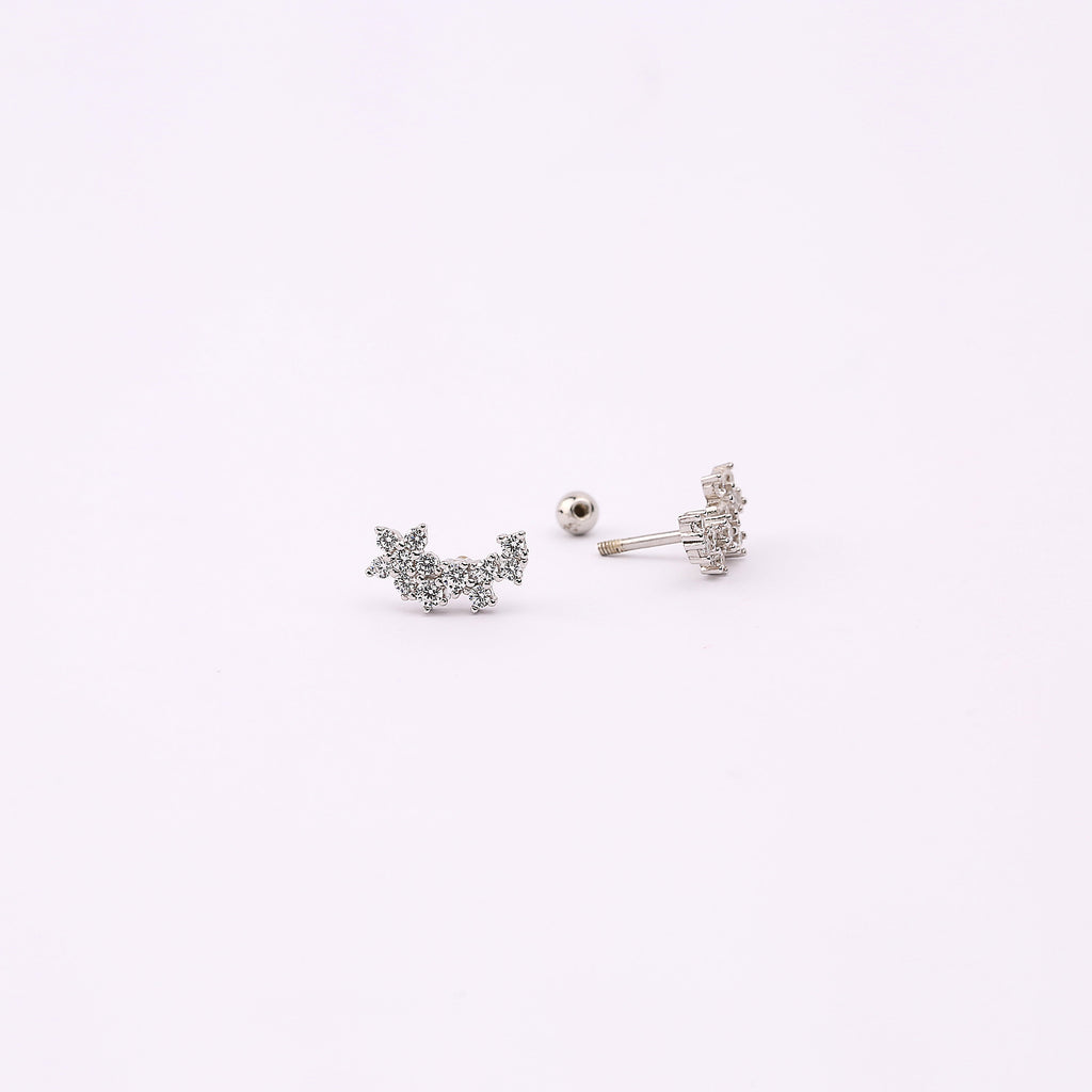 20g Starburst Helix Stud Earring with Ball Backing