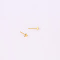 Gold Triangle Stud Earrings