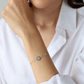 Gold Cross & Evil Eye Bracelet