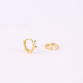 Diamond CZ Huggie Hoop Earrings