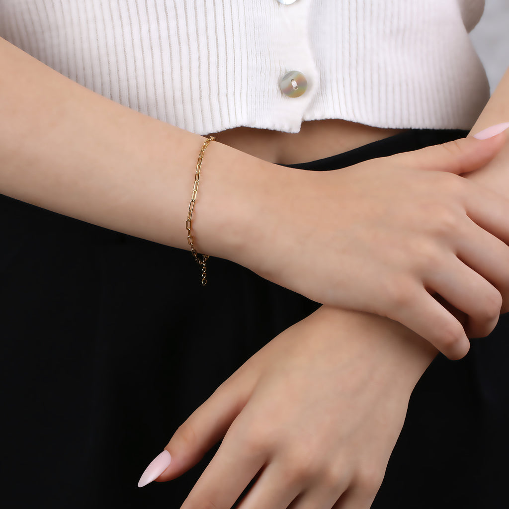 Gold Paperclip Bracelet
