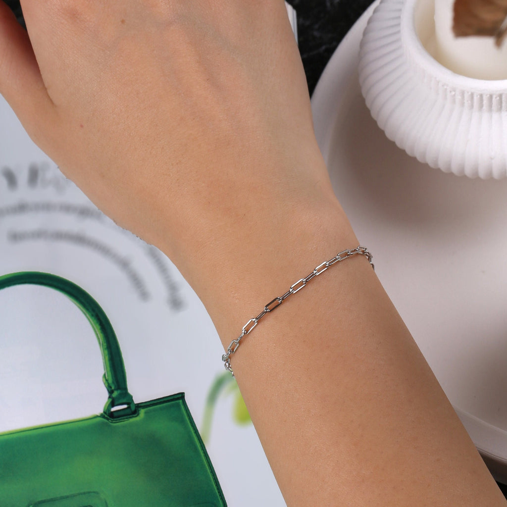 Gold Paperclip Bracelet