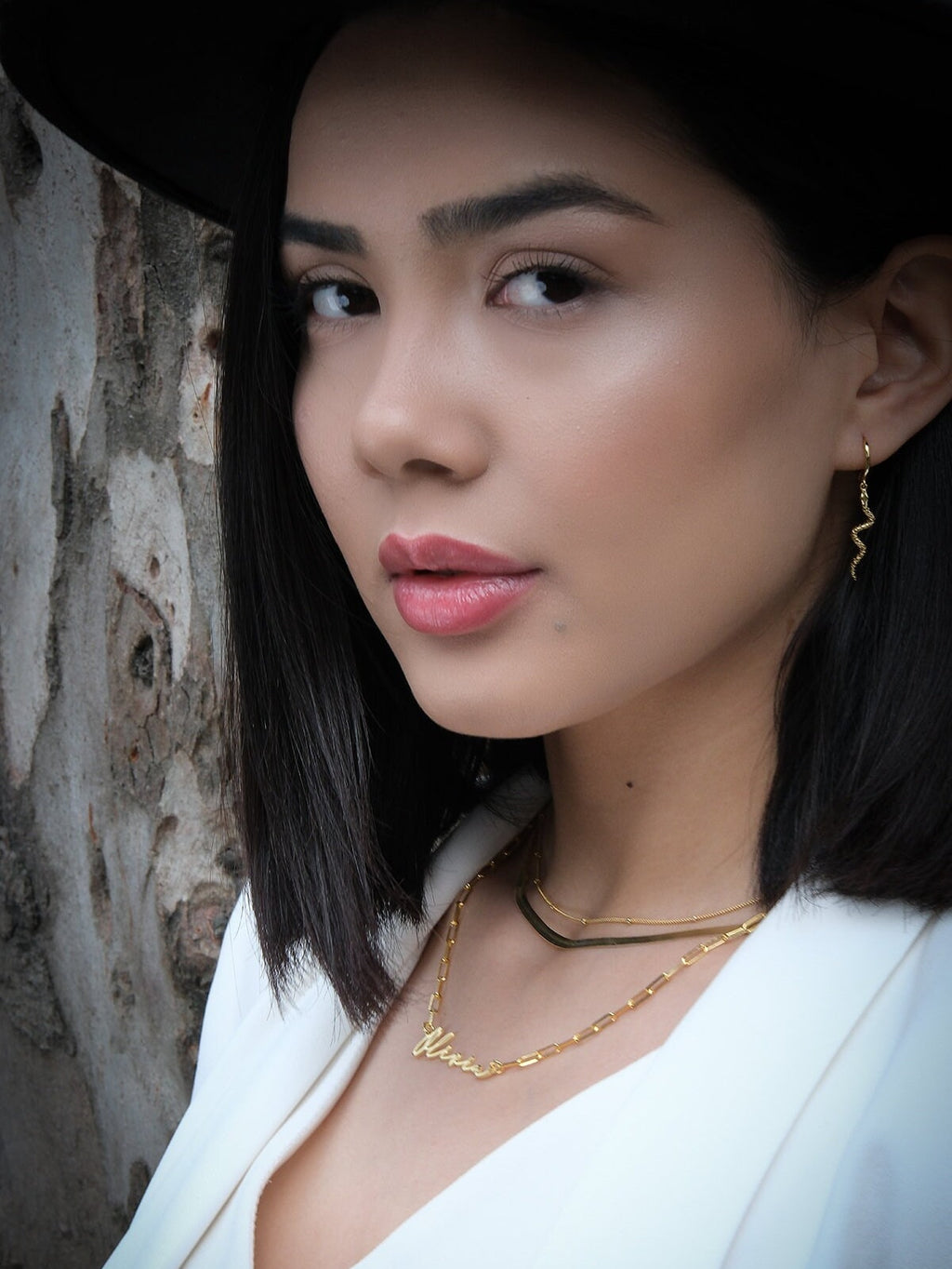 Long Snake Charm Dangle Huggie Hoop Earrings in Sterling
