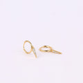 Sterling Silver Spike Dangle Hoop Earrings