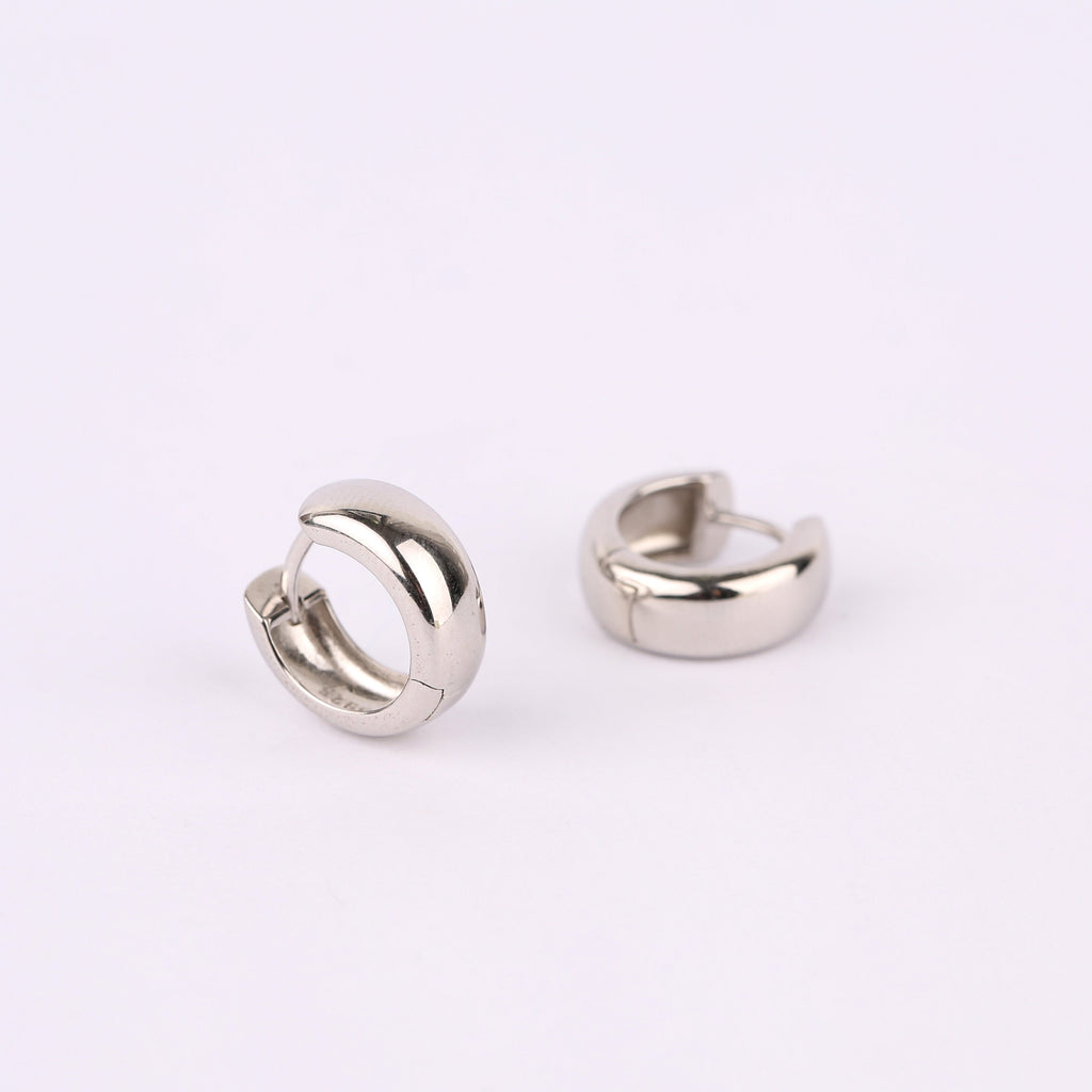 Gold Bold Huggie Hoop Earrings Set