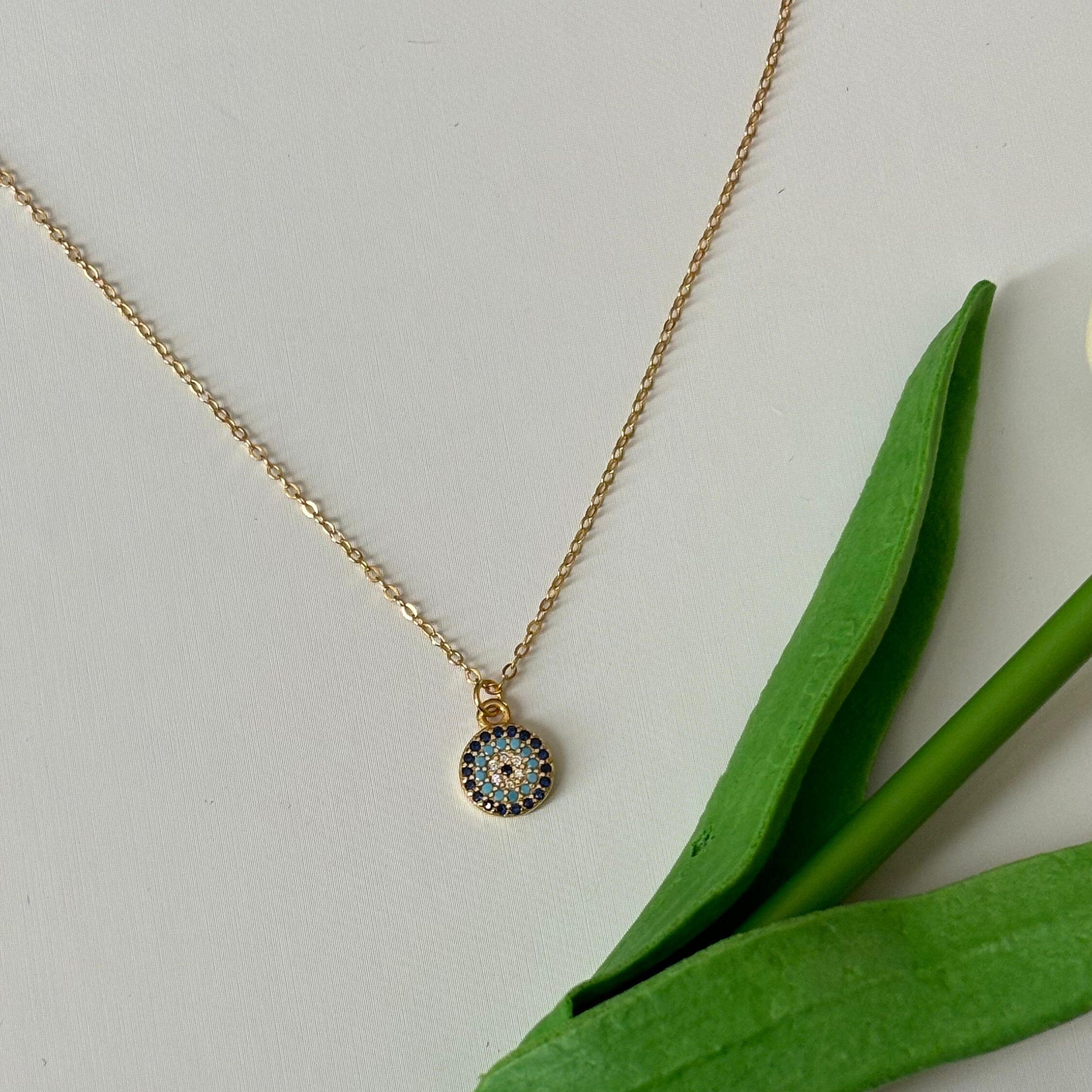 Gold Evil Eye Necklace