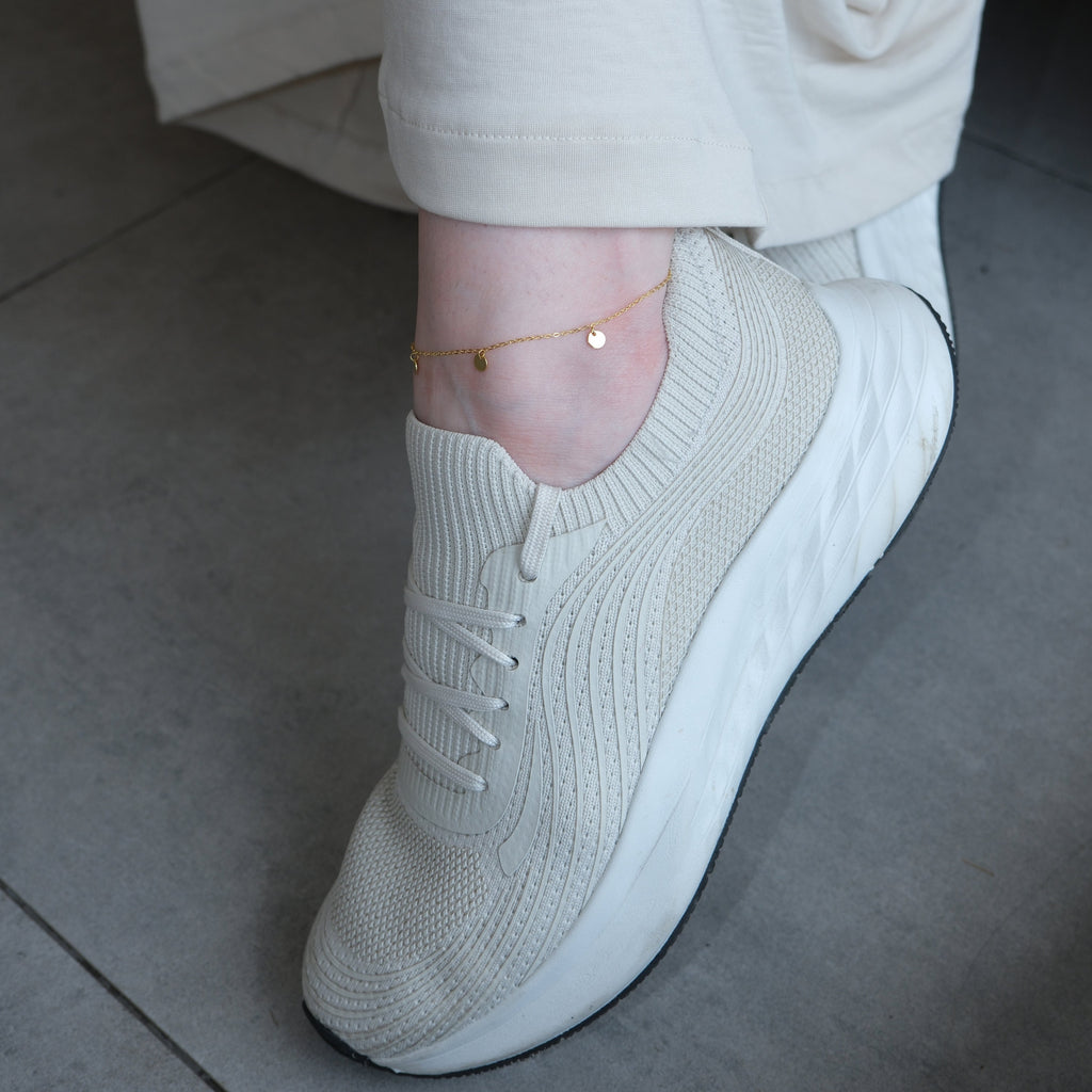 Sterling Silver Dangling Coin Anklet