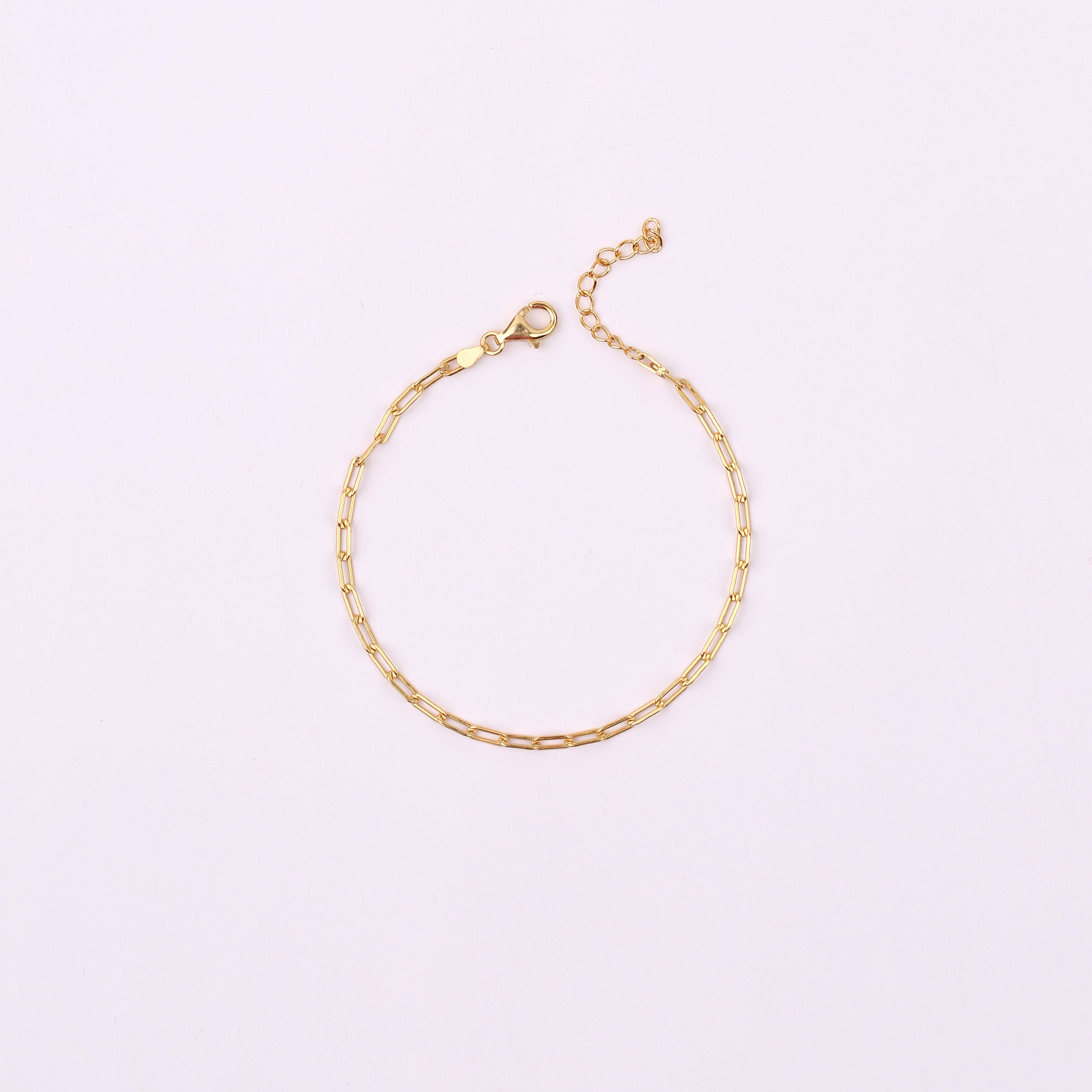 Gold Paperclip Bracelet