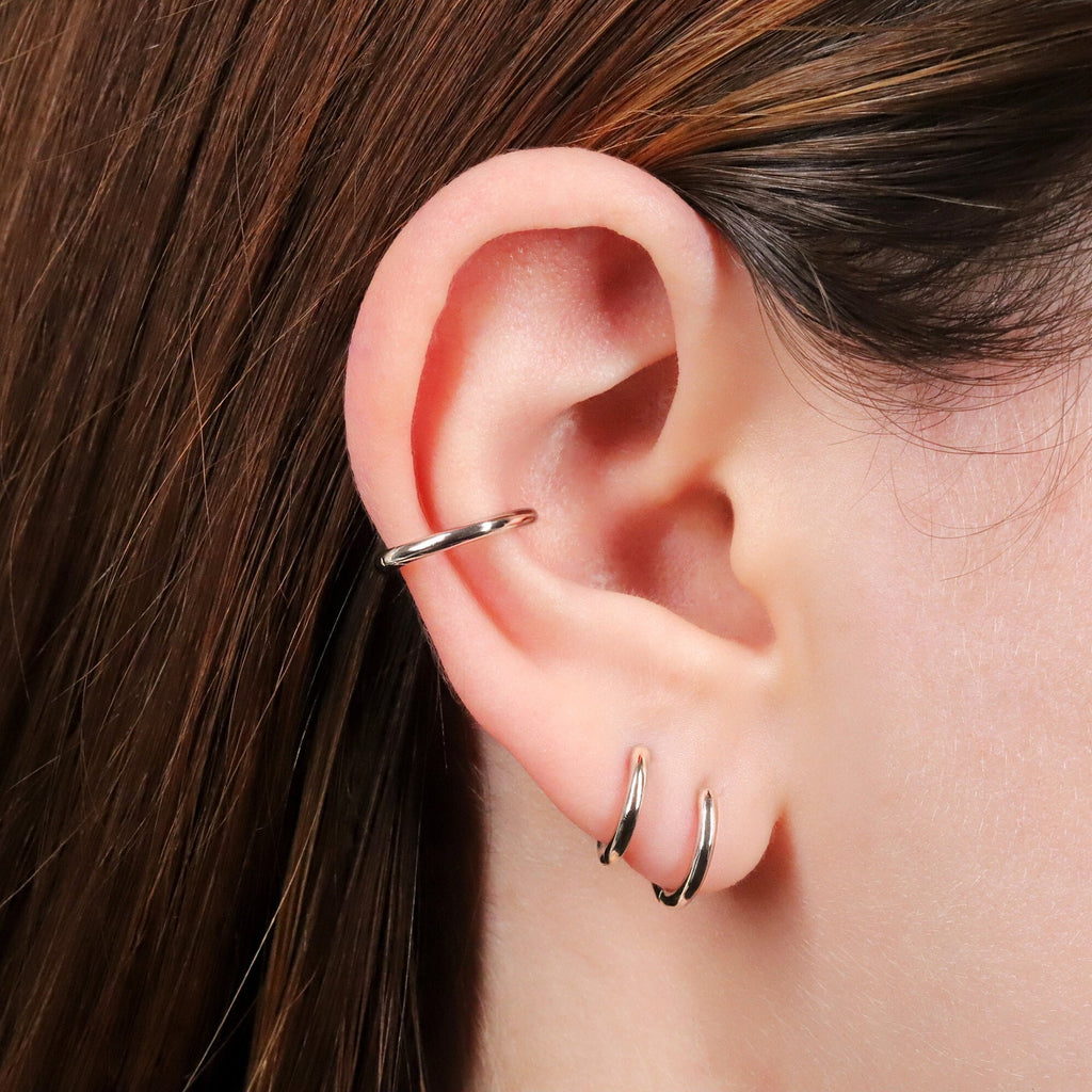 Tiny Gold Huggie Hoop Earrings