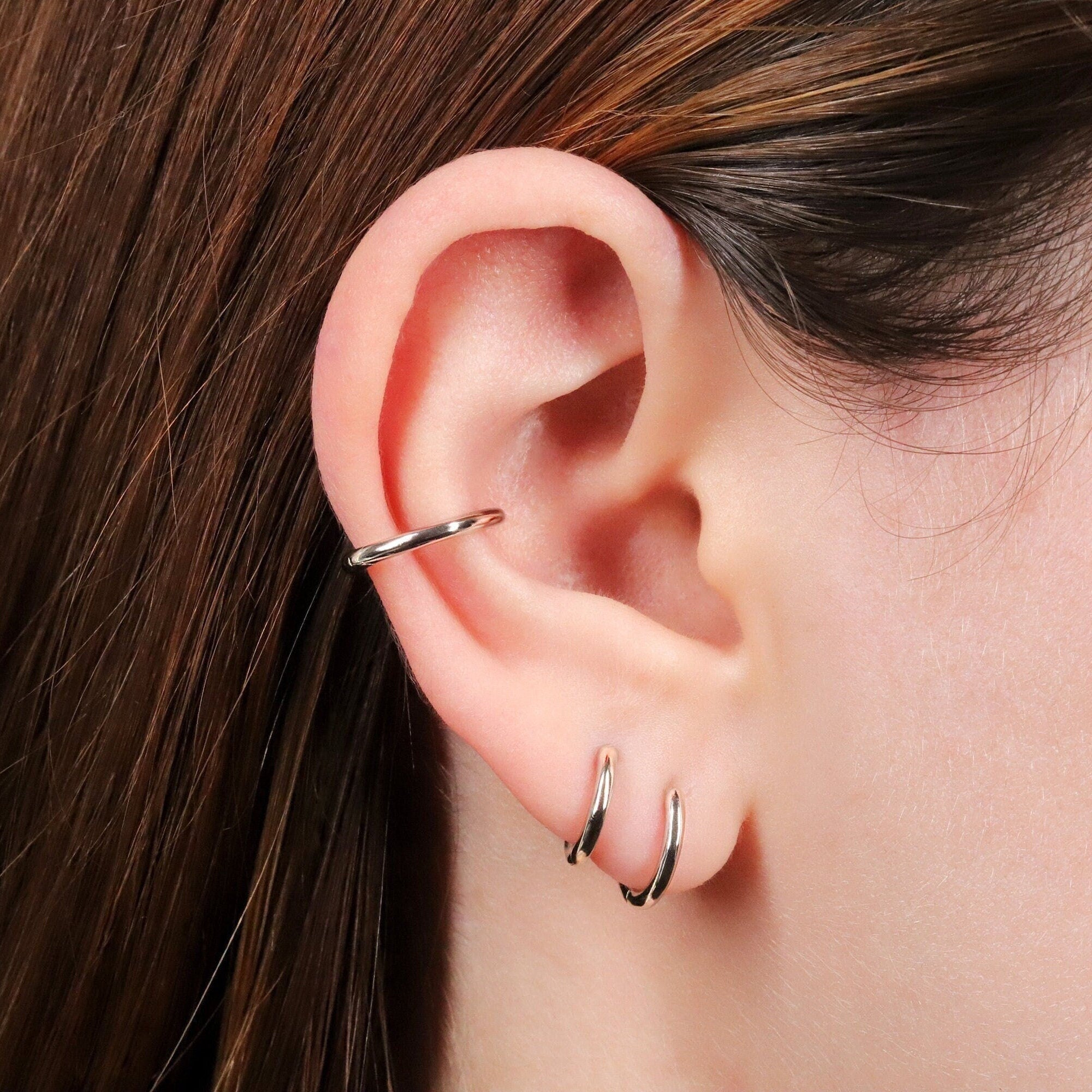 Cartilage Huggie Hoop Earrings