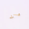 Dainty Diamond CZ Climber Stud Earrings