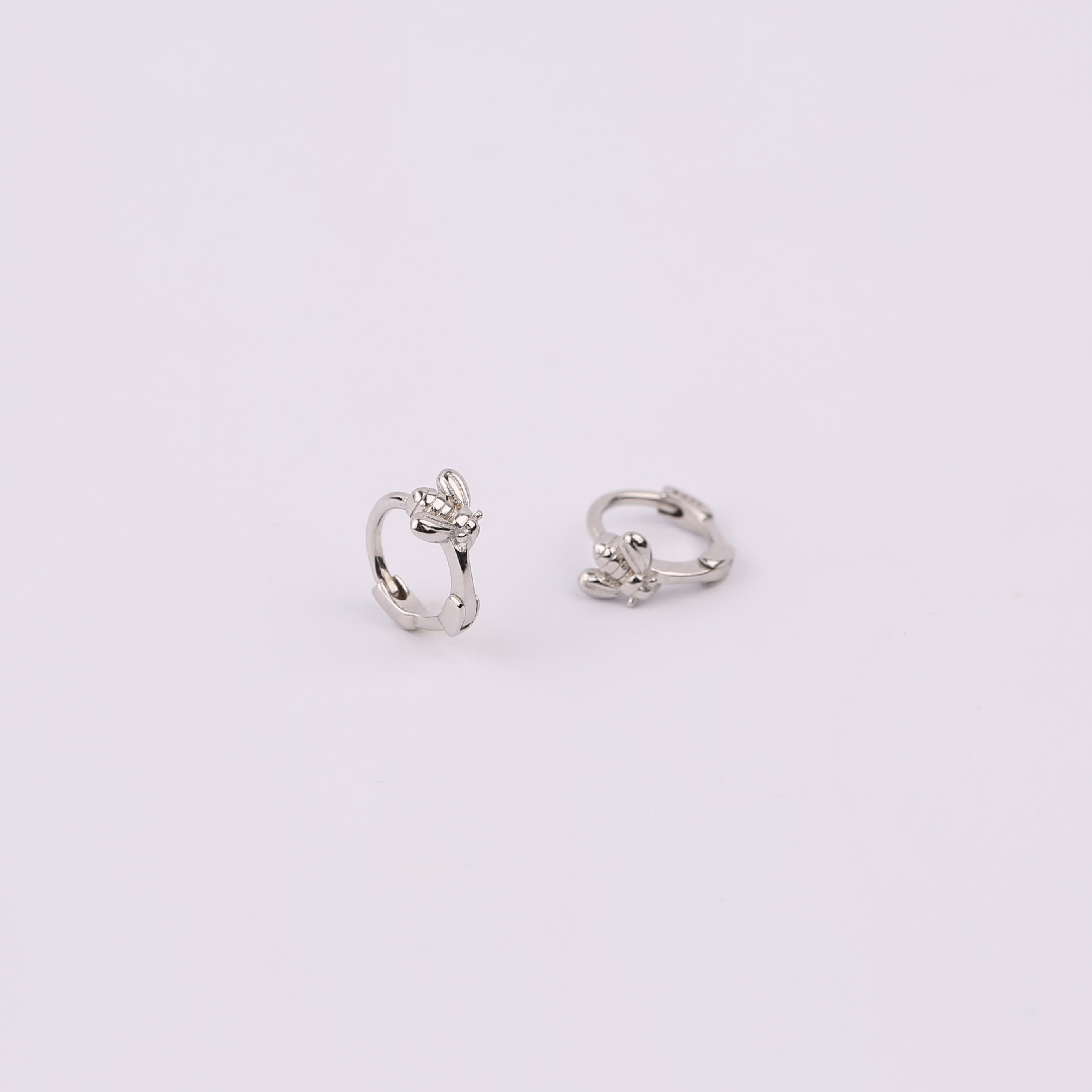 Tiny Bee Huggie Hoop Earrings