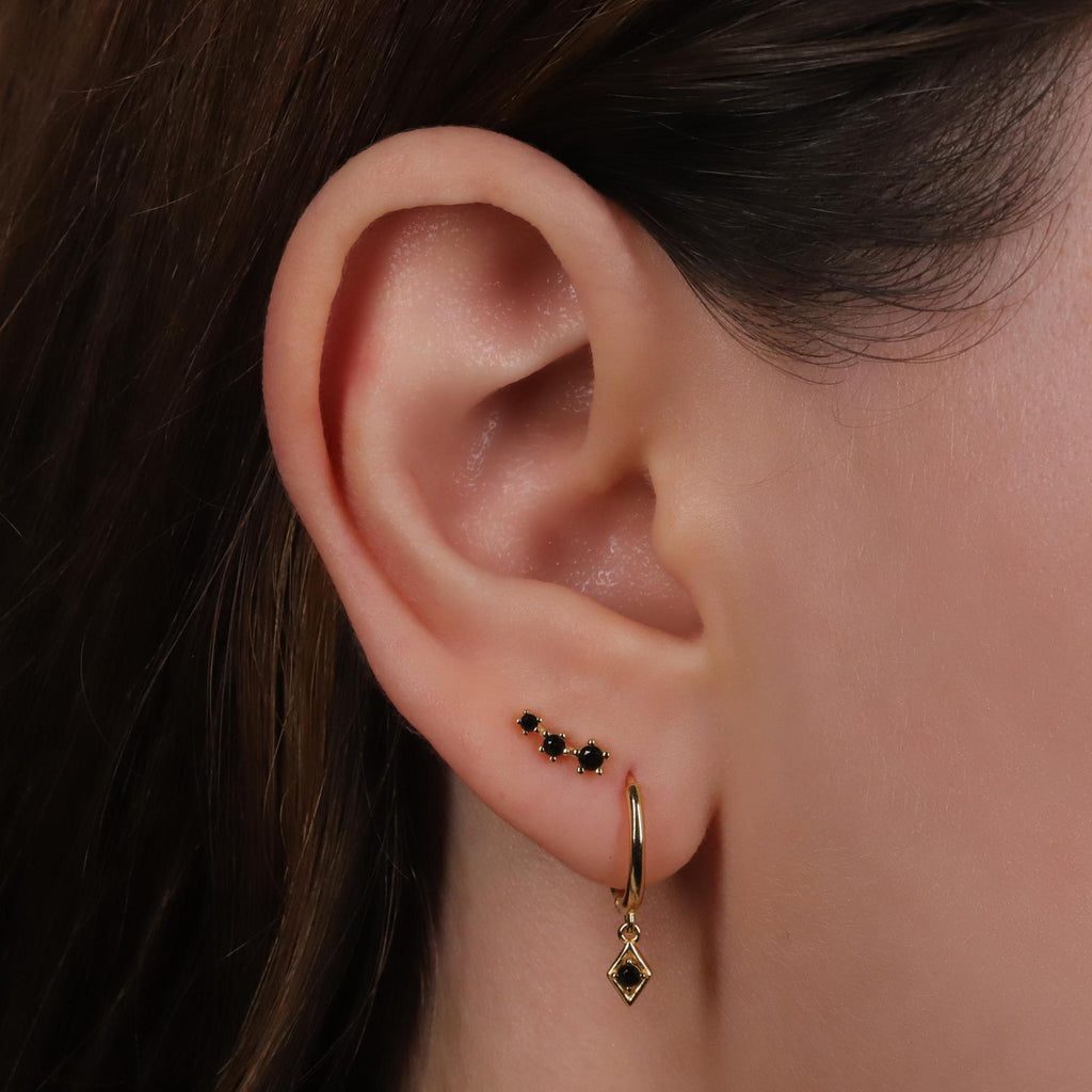 Turquoise Charm Hoop Earrings