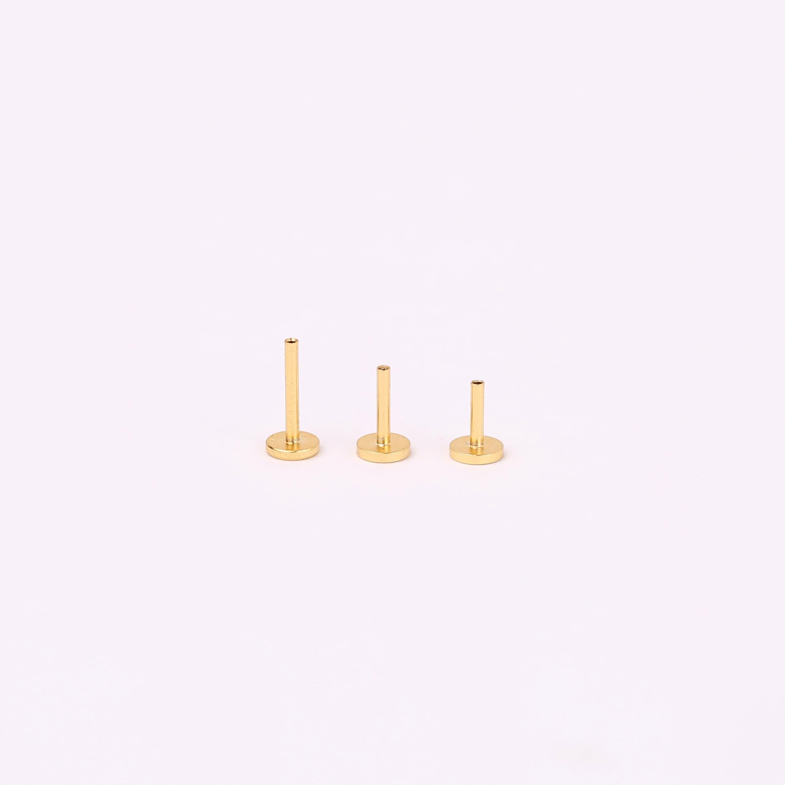 18G Small Diamond Threadless Push Pin Labret Stud