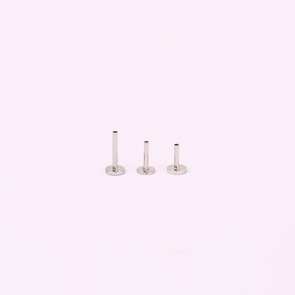 18G Small Diamond Threadless Push Pin Labret Stud