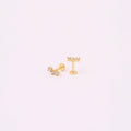 18G Trinity CZ Climber Threadless Push Pin Labret