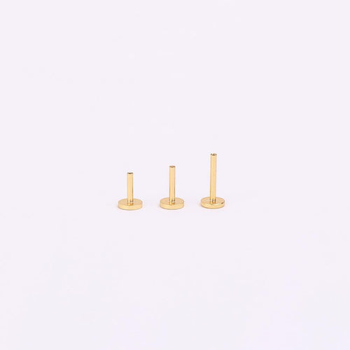 18G Replacement Threadless Push Pin Labret Bar For Flat Back