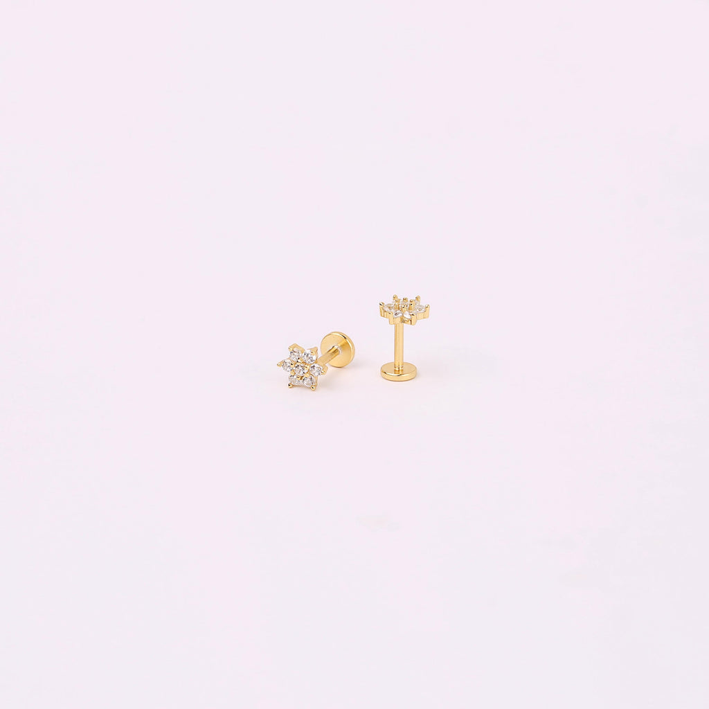 Tiny Sparkling Huggie Hoop Earrings Set